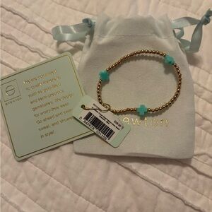 Enewton Signature Cross Mint 3mmGold Beaded Bracelet
